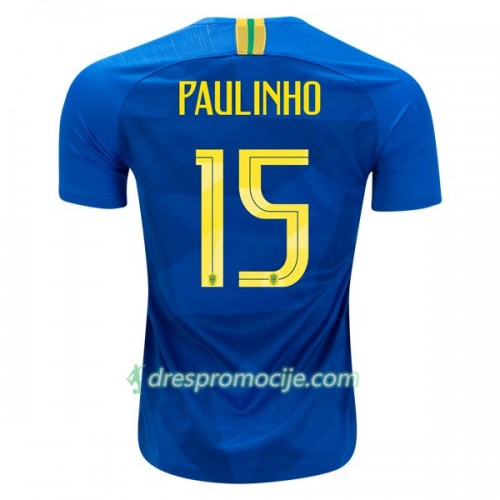 Brazil Dres Paulinho 15 Gostujući Svjetsko prvenstvo 2018 Brazil Dres Paulinho 15 Gostujući Svjetsko prvenstvo 2018